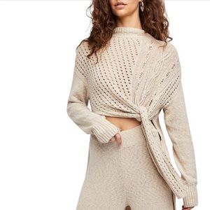 Free People Harper Knit Sweater - Oatmeal (Small)